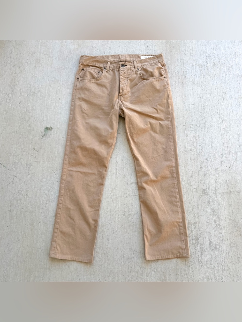 Rag & Bone Pants Men 34x30 Beige Slim Straight Twill Chino Casual Preppy